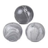 Medicine Balls: Set 3 Grey Marbleized Balls 10cm