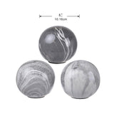 Medicine Balls: Set 3 Grey Marbleized Balls 10cm