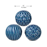 Outdoor Play Equipment: Set 3 Blue Marbleized Balls 10cm