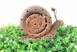 Rust Snail Candle Holder 32cm