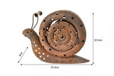 Rust Snail Candle Holder 32cm