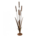 Rust Bulrush Decoration On Stand 91cm