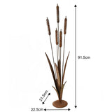 Rust Bulrush Decoration On Stand 91cm