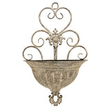 Classic Hanging Wall Planter w Fleur-De-Lis 41cm
