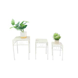 Set 3 Bordeaux Square Tables / Potplant Stands 38cm, 33cm, 28cm