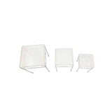 Set 3 Bordeaux Square Tables / Potplant Stands 38cm, 33cm, 28cm