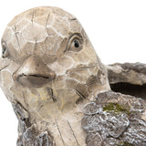 Rustic Bird Planter w Hole & Plug 36x27cm