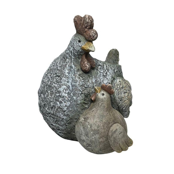 Chook+Baby Planter W  Hole & Plug 33x32cm