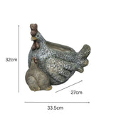 Chook+Baby Planter W  Hole & Plug 33x32cm