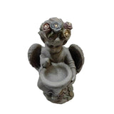 Angel Garden Birdfeeder w Solar Lights 48cm