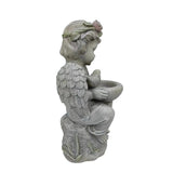 Angel Garden Birdfeeder w Solar Lights 48cm