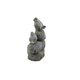 Perched Birds On Stones Planter w Hole + Plug 40cm