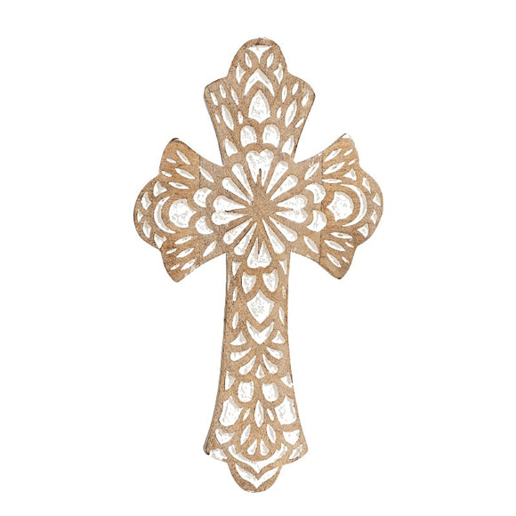 Handcrafted Budded Cross Wall Hanging 30cm