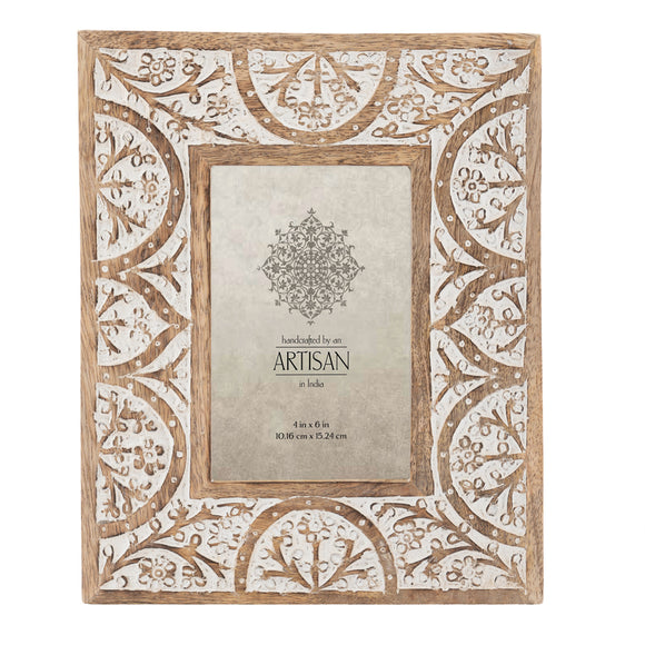 Handcrafted 4x6in 'Shapes' Photoframe 25cm