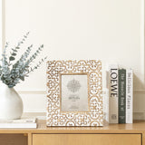 Handcrafted 5x7in 'Quatrefoil' Photoframe 29cm
