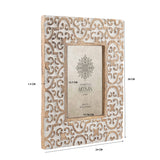 Handcrafted 5x7in 'Quatrefoil' Photoframe 29cm