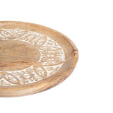 Handcrafted Round Carved Platter Tray 30cm