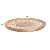 Handcrafted Round Carved Platter Tray 30cm