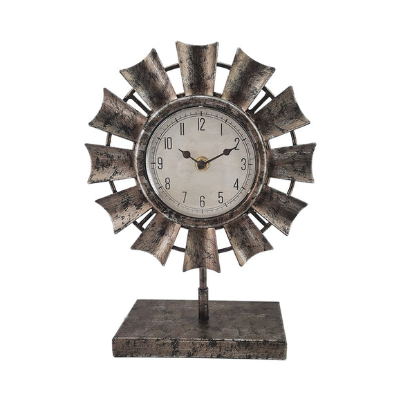 Windmill Table Clock on Base 20x28cm