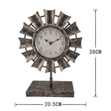 Windmill Table Clock on Base 20x28cm