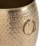 Handcrafted Pressed Metal Antique Gold Planter 20cm