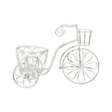 Distressed White Small Bicycle Planter 25x18cm