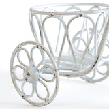 Distressed White Small Bicycle Planter 25x18cm