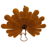 Rust Proud Standing Peacock Statue 63x51cm