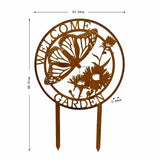 Laser Cut Butterfly Graden Stake 53x53-80cm