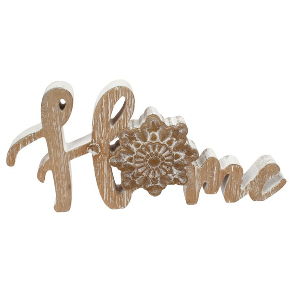 Home w/ Mandala Table Plaque 30x14cm