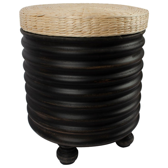 Nero Wave Stool / Side Table 40x45cm