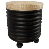 Nero Wave Stool / Side Table 40x45cm