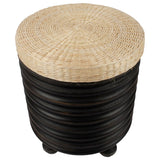 Nero Wave Stool / Side Table 40x45cm