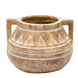 Aged Tribal Style Decorative Pot 35cm