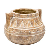 Aged Tribal Style Decorative Pot 35cm