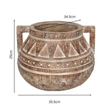 Aged Tribal Style Decorative Pot 35cm