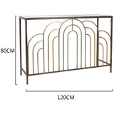 Aura Art Deco Console Table w Mirror Top 120cm