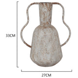 Artisan Aged Vase w Abstract Handles 33cm