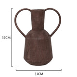 Artisan Aged Vase w Heart Handles 37cm