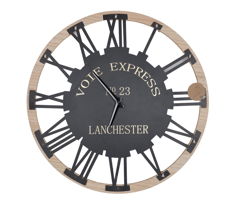Clocks: Roman Numeral Round Wall Clock 50cm