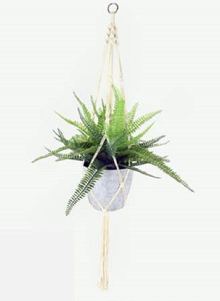 Artificial Flowers & Plants: Artificial Hanging Fern Plant in Pot 95cm