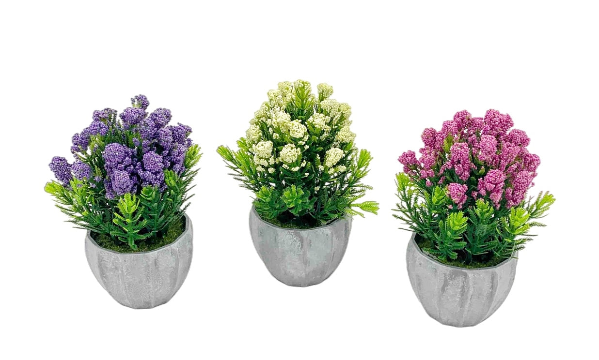 Artificial Flowers & Plants: Set 3 Artificial Roseceae Assort 20cm