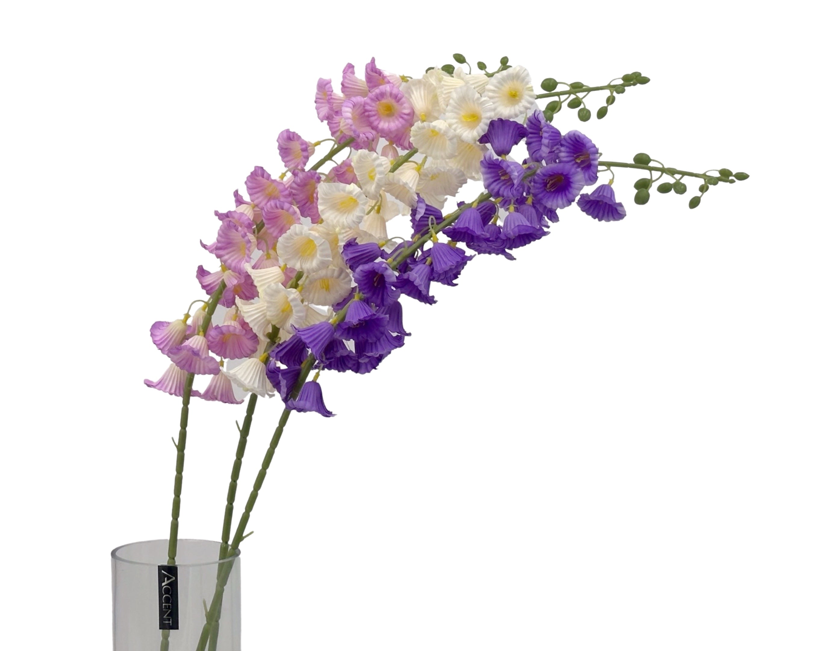Artificial Flowers & Plants: bulk 24 Artificial Bellflower 3 Assort 20x120cm
