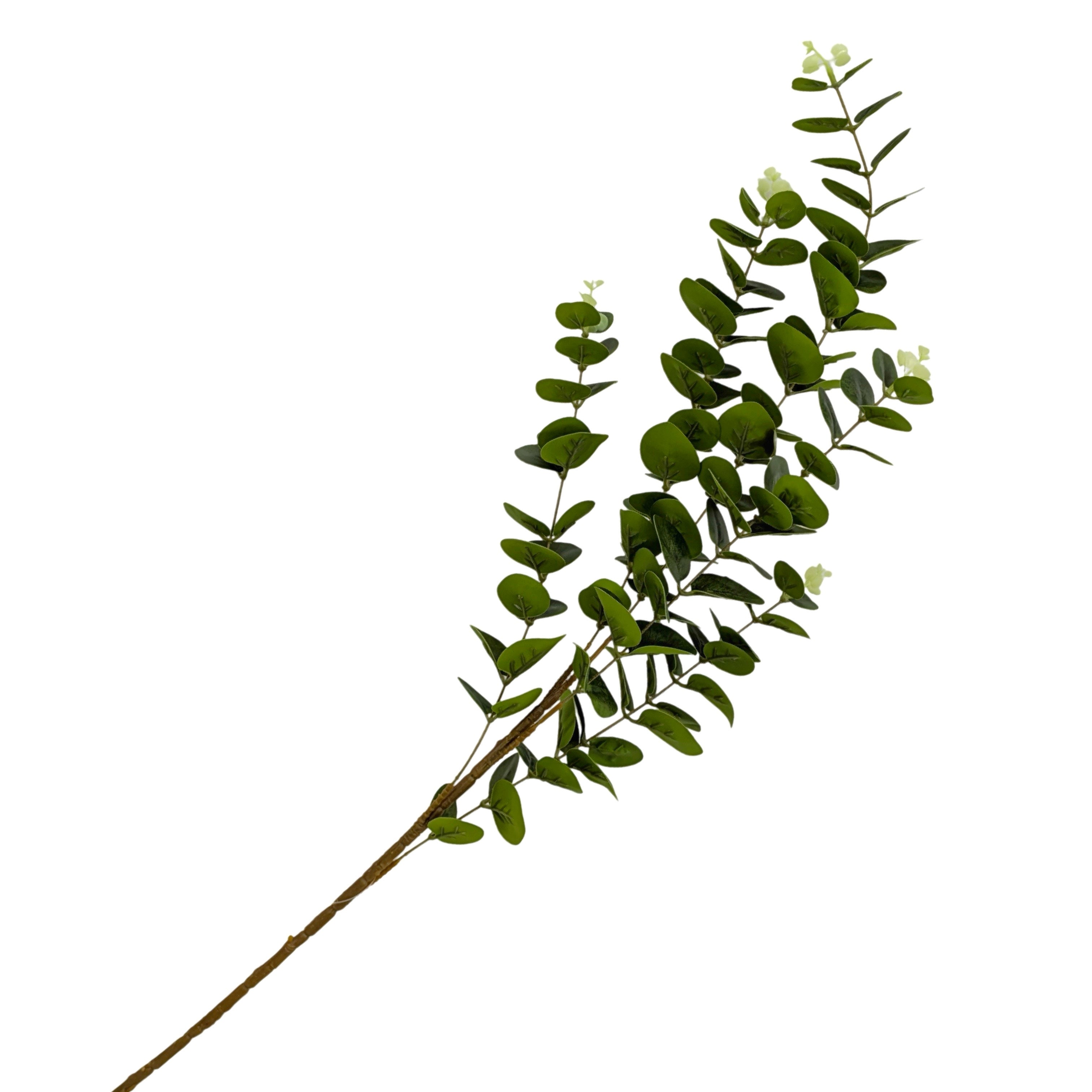 Artificial Flowers & Plants: bulk 24 Artificial Eucalyptus Stem 5 Branches 2 Assort 97cm