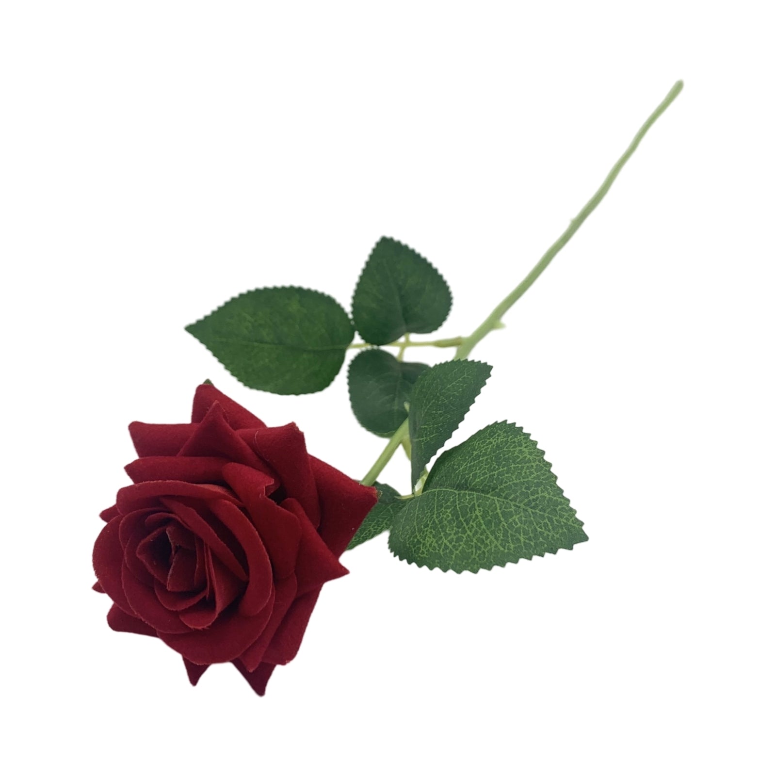 Artificial Flowers & Plants: bulk 24 Articial Single Stem Mini Rose Red 49cm