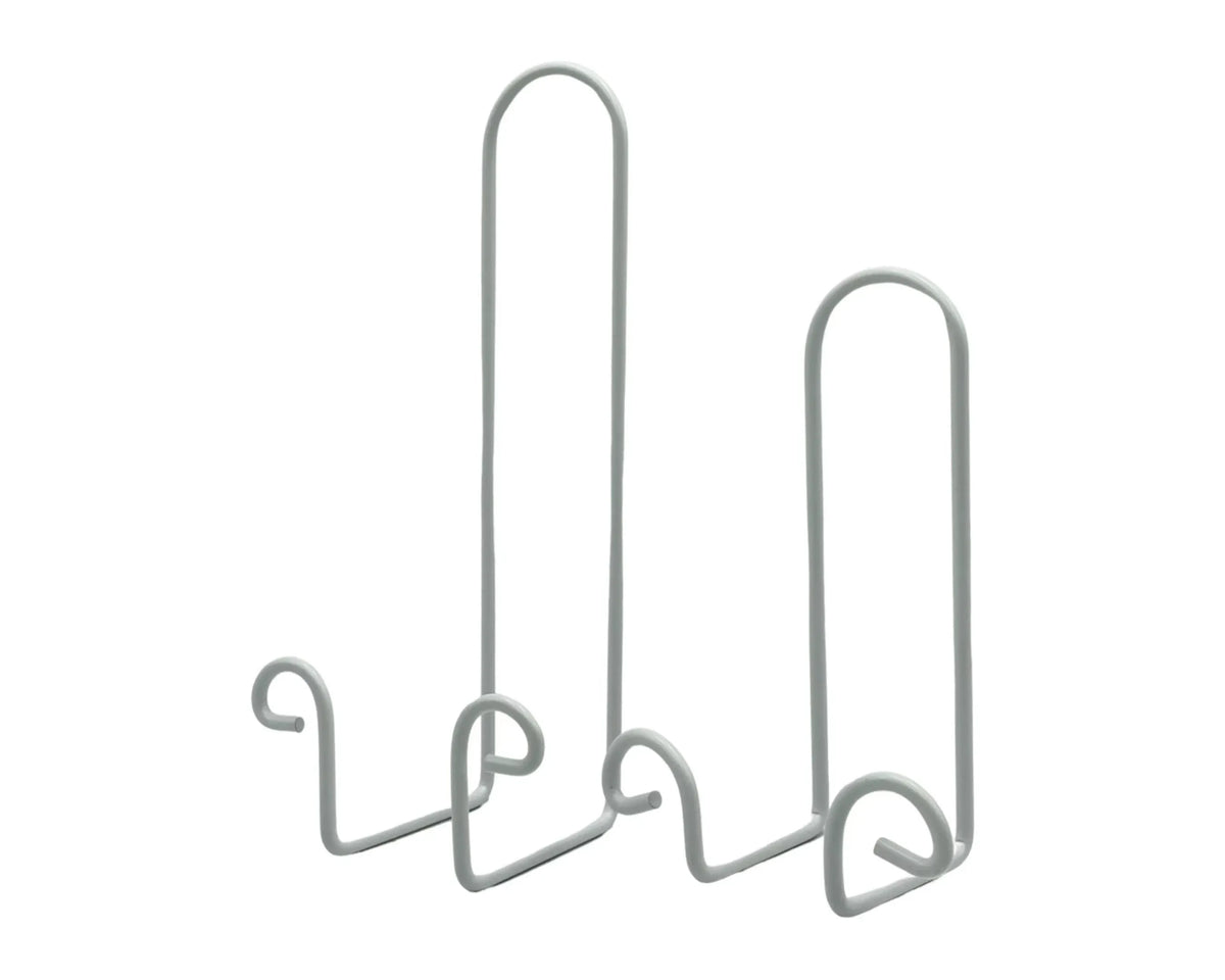 Bulk 24 White Metal Plate Holder Free Standing 27cm
