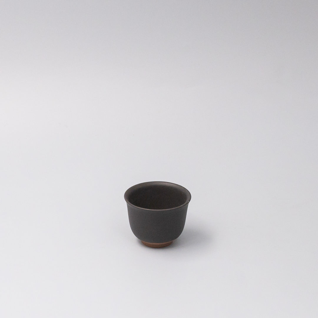 Oven Mitts & Pot Holders: Sake and Tea Cup 6cm Black Matte Flared Glaze