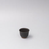 Oven Mitts & Pot Holders: Sake and Tea Cup 6cm Black Matte Flared Glaze