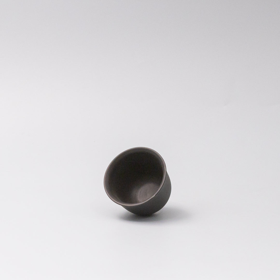 Oven Mitts & Pot Holders: Sake and Tea Cup 6cm Black Matte Flared Glaze