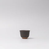 Oven Mitts & Pot Holders: Sake and Tea Cup 6cm Black Matte Flared Glaze